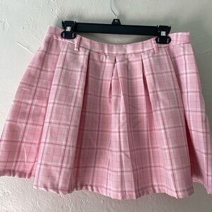 Hot Topic Pink Plaid Women's Skirt